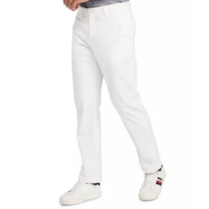 Tommy Hilfiger Pantalone Chino Uomo Th Flex Elasticizzato Personalizzato Bianco 56x30 Nuovo con etichette - Foto 1 di 5