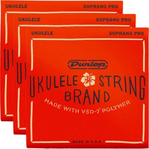 3-Pack Dunlop DUQ301 VSD-7 Soprano Pro Ukulele Strings 4-String Set .023-.026 - Picture 1 of 1