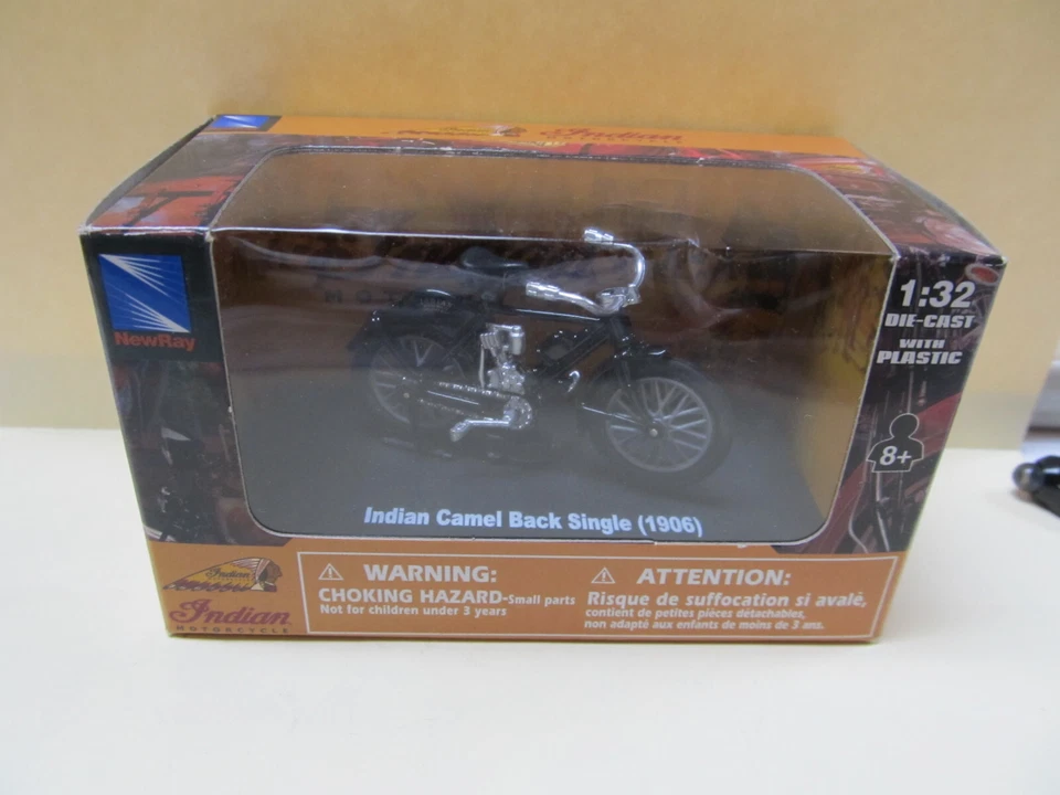 NewRay INDIAN CAMEL BACK SINGLE   motorcycle 1:32 diecast model toy NEW IN BOX - Image 1 of 1