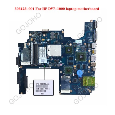 506123-001 For HP Pavilion DV7-1000/1200 DV7 AMD Motherboard  LA-4093P DDR2 S1 - Image 1 of 4