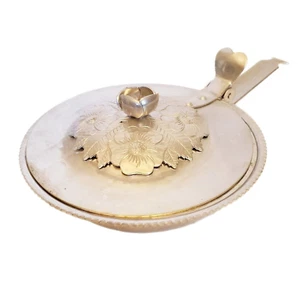 1950 MCM Continental Silver Co Wild Rose Silent Butler Crumbs Brilliantone #1005 - Picture 1 of 7