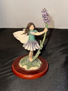 Rare CICELY MARY BARKER "THE LAVENDER TREE" Flower Fairy Wooden Base - Picture 1 of 5