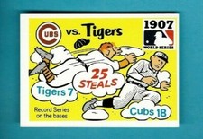 1971 Fleer R.G. LAUGHLIN WORLD SERIES 1907 Cubs v. Tigers #5 BLACK BACK NRMT