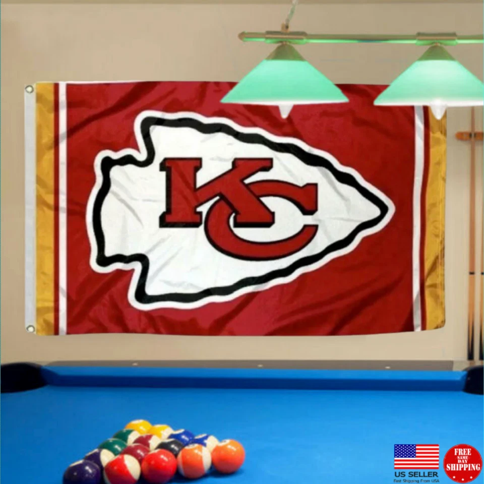 Chiefs FLAG 3X5 Kansas City Banner USA Patrick Mahomes Fan - Image 1 of 4