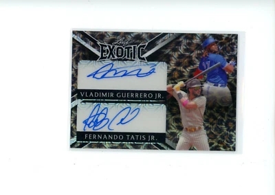 2023 Leaf Exotic Vladimir Guerrero Jr Fernando Tatis DS-19 MOJO Leopard Auto 1/1 - Image 1 of 2