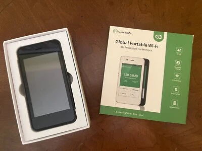 Hotspot de roaming Wi-Fi portátil global 4G GlocalMe com tela sensível ao toque e porta de cartão SIM - Imagem 1 de 3