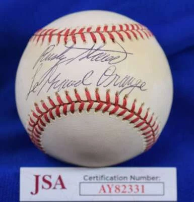 Rusty Staub JSA COA Autograph National League Signed Baseball Le Grande Orange - Image 1 of 2