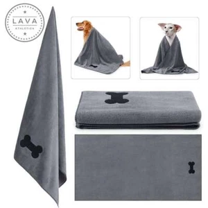 Ultra Soft Microfiber Grooming Bath Towel For Dogs, Cats, And Pet Quick Dry Gray - Picture 1 of 12