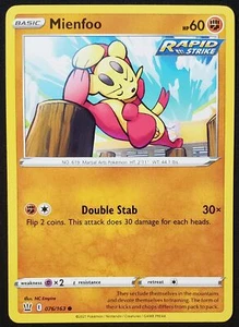 Mienfoo Pokémon TCG Sword & Shield - Battle Styles 076/163 Common Near Mint - Picture 1 of 2
