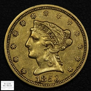 1853 2,50 $ Liberty Head Gold Quarter Eagle - Bild 1 von 3