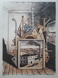 Giorgio De Chirico Signed - Metaphysical interior - Certificate - Picture 1 of 10