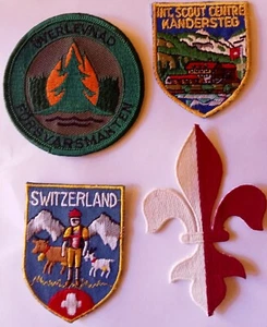 LOTE DE 4 INSIGNIAS SCOUTS, BADGES SCOUTS DE SUIZA # 1745 - Imagen 1 de 1