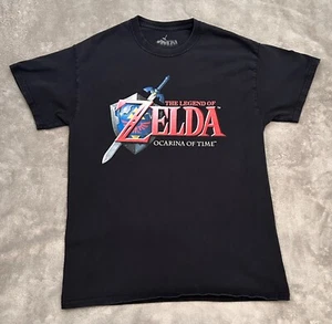 LEGEND OF ZELDA T-Shirt Adult Size Medium Black Ocarina of Time #0569 - Picture 1 of 6
