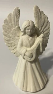 Vintage Weihnachtsengel Figur Kreide bemalt Porzellan - Bild 1 von 6