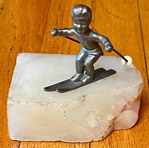 Marvin Wernick Co. 1974 Skier Paper Weight - Picture 1 of 6