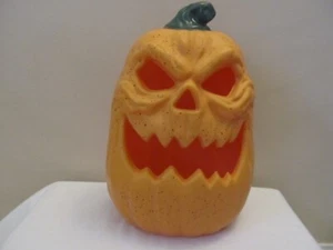 11" Jack O' Lantern Pumpkin Scary Blow Mold Halloween - Picture 1 of 4