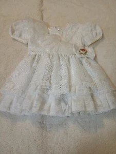 Vintage Kids Fashion Girls 90s 80s Frilly Lace Sz 3 3T Dress Party Pageant C9 - Picture 1 of 8