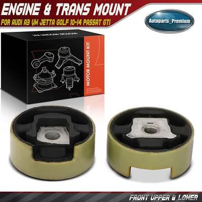 2Pcs Front Engine Mount for Audi A3 06-13 VW Jetta 05-13 Golf 10-14 Passat GTI - Image 1 of 4