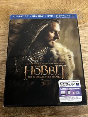 The Hobbit The Desolation Of Smaug 3D Blu-Ray + DVD + Digital HD Ultraviolet  - Image 1 of 4