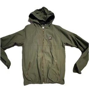 2016 Adidas Armeegrün Windbreaker Jacke mit Hoodie Größe Small - Bild 1 von 9