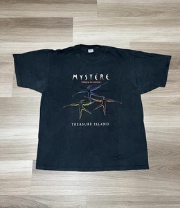 VINTAGE 90s Cirque Du Soleil Mystere Black Shirt Treasure Island Las Vegas SZ XL - Picture 1 of 9