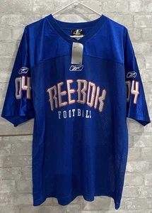 Reebok Football 04 Logo Athletic Brand Blue Jersey NWT Men’s Size XL - Picture 1 of 4