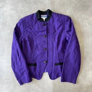 Pendleton Blazer Womens UK 10 90s Vintage Classic Jacket, Purple - Picture 1 of 10