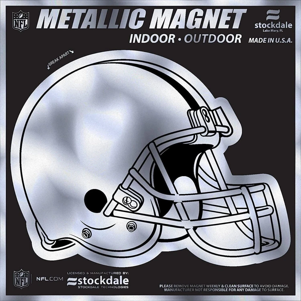 Cleveland Browns Imán de 12 Pulgadas, Resistente, Diseño Brillo Cromo Metálico,... Foto 1 de 1