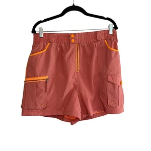 Pantalones Cortos Free People Movement Mujer Grandes Bolsillos Carga Acentos Naranja - Imagen 1 de 7