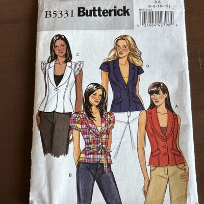 butterick patterns B5331 Misses Vest, Jacket, Belt Sz 6-8-10-12 - Image 1 of 2