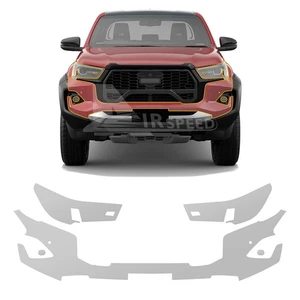 Front Bumper Paint Protection Film Clear PPF for Toyota Hilux GR Sport 2024-2025 - Picture 1 of 15