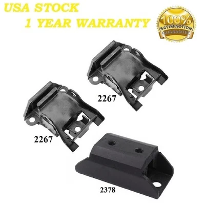 3 piezas montaje de motor y transmisión apto para Chevrolet Chevy II 1963-1967 4,6 L Foto 1 de 4