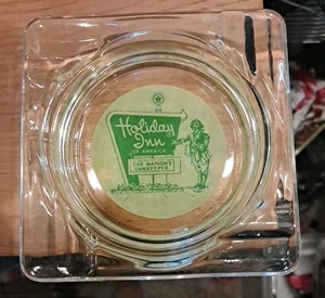 Vintage Holiday Inn Motel Hotel Mid Century Deko Glas Aschenbecher Memorabilia - Bild 1 von 3