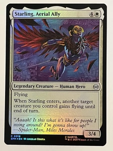 Starling, Aerial Ally Marvel's Spider-Man Foil MTG NM - Picture 1 of 2