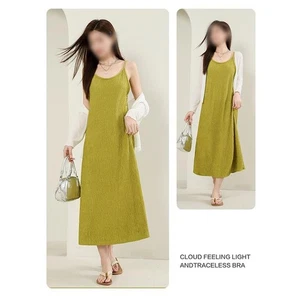 Fashionable Women's Medium Long Dress in Solid Color Perfect for Clubs - Picture 1 of 9