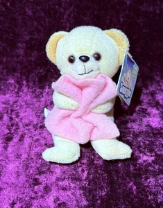 Kuschel Weichspüler Creme Teeny Bohne Bär 5" Rosa Decke Original Etikett #A - Bild 1 von 7