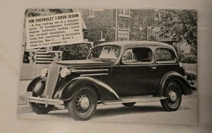 Oldtimer Chevrolet 1936 2 Türer Limousine Postkarte G.W. LAYMAN MOTOR NEWCASTLE VIRGINA - Bild 1 von 2
