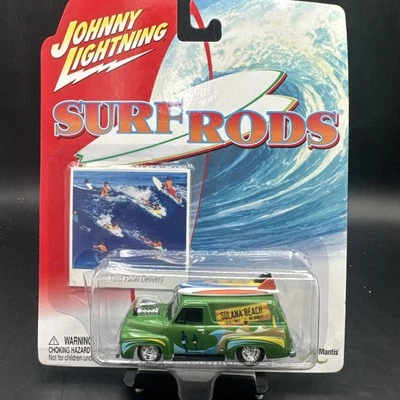 Cañas de surf Johnny Lightning 1955 Ford 55 panel entrega Solana playa verde 1:64 Foto 1 de 4