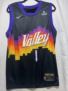 Nike Swingman Phoenix Suns Devin Booker Valley City Edition Jersey Size 48 - Picture 1 of 7