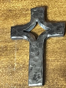 4,75"x3"x.25" geschmiedetes eisernes Friedrichskreuz, Spaltkreuz signiert H.M. - Bild 1 von 7