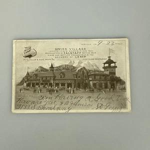 Swiss Village Jamestown Expo 1907 Lemp Brauerei Falstaff Bier Postkarten antik - Bild 1 von 5