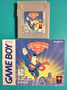 Superman Authentic Nintendo Game Boy Original WITH RARE Manual Genuine VERY GOOD - Picture 1 of 2