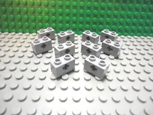 Lego 10 Light Bluish Gray technic 1x2 beam brick with axle hole NEW - Picture 1 of 1