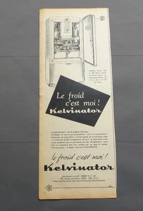 PUB PUBLICITE ANCIENNE ADVERT CLIPPING 310517 REFREGERATEUR KELVINATOR LUXE - Picture 1 of 1