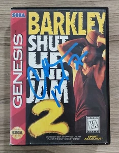 Charles Barkley Signed Shut Up And Jam 2 Sega Genesis Game NBA HOF LEGEND RAD - Picture 1 of 1