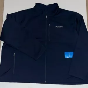 6X Columbia Ascender Softshell full Zip Front Jacket Mens Extended blue 6xl $110 - Picture 1 of 11