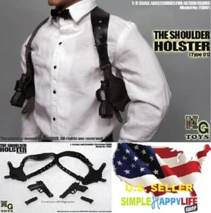 1/6 Black Shoulder Holster Gun set for Police killer agent Phicen Hot Toys ❶USA❶ - Picture 1 of 5