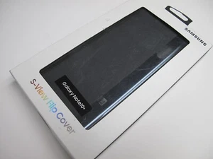 Original SAMSUNG Galaxy Note 10+ Plus - Black S-View Flip Case (EF-ZN975CBEVZW) - Zdjęcie 1 z 10
