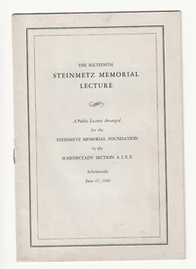 16th Steinmetz Memorial Lecture Post War World American Tradition Harold Dodds - Picture 1 of 3