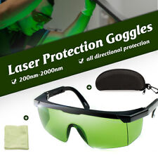 200nm-2000nm Ochrona laserowa Gogle okulary ochronne Zielony w / Etui Ochronne